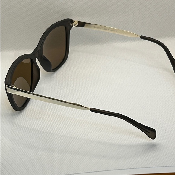 Cole Haan 57mm Polarized Sleek Square Matte Grey and Gold Women\'s Sunglasses main image 7